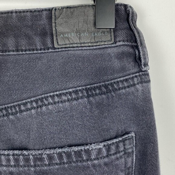 American Eagle Ripped Mom Jeans Black Women's Size 4 - Picture 8 of 14